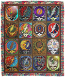 Skull Grateful Dead Steal Your Face Blanket Fleece Sherpa Throw Quilt Blanket V2 VPM Cozy Plush Fleece Blanket - 50x60
