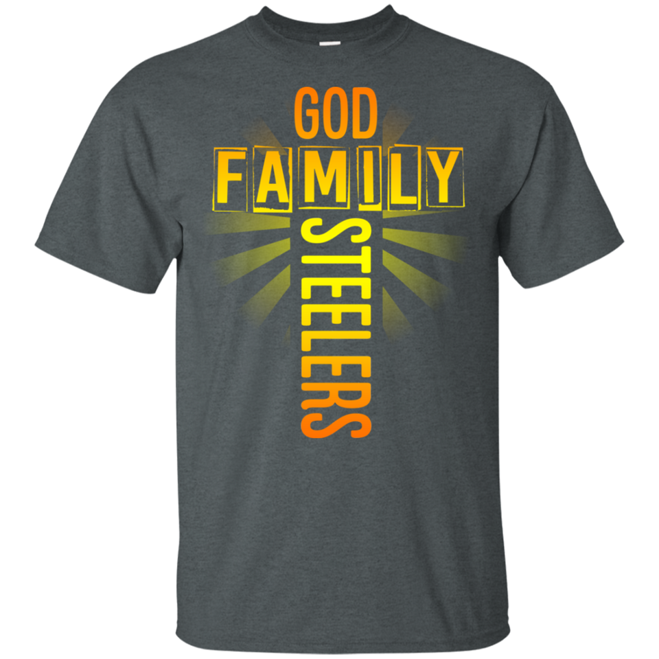 God Family Steelers T-Shirts - Father's Day T-Shirts (Men's T-Shirt) (G200 Gildan Ultra Cotton T-Shirt)