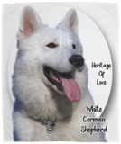 Mr.Jyotis White German Shepherd Throw Blanket Soft Fleece Throw Blanket - VPM Cozy Plush Fleece Blanket - 50x60