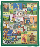 Golf Blanket - Golf Around The World - Best Gift for Golfer Blanket, Fleece or Sherpa Blankets Mother's Day, Father's Day, Christmas Birthday Present Blankets, Gift Idea Version 1 - VPM Cozy Plush Fleece Blanket - 50x60