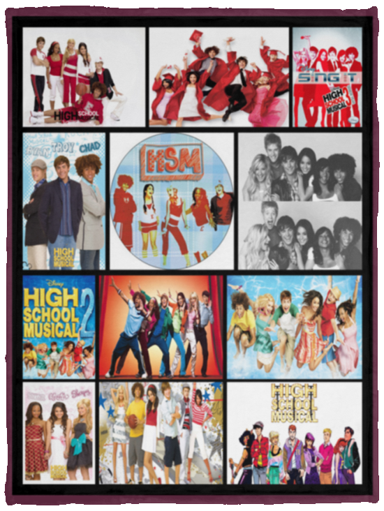 High School Musical Blanket TV Movie Quilt Fleece Sherpa Throw VPS Cozy Plush Fleece Blanket - 30x40