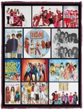 High School Musical Blanket TV Movie Quilt Fleece Sherpa Throw VPS Cozy Plush Fleece Blanket - 30x40