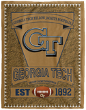 NCAA Georgia Tech Yellow Jackets 3D Throw Blanket Quilt for Bedroom Living Room - VPL Cozy Plush Fleece Blanket - 60x80