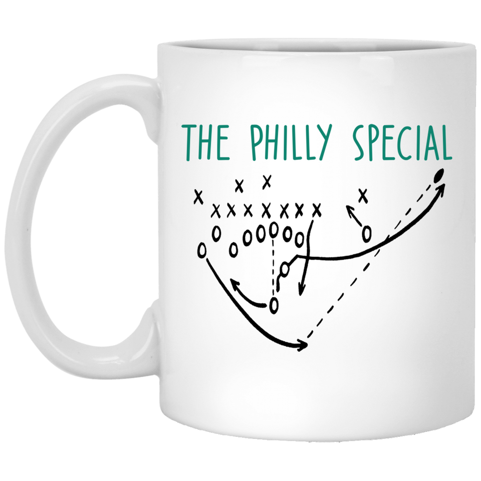 The Philly Special Eagles Nick Foles Trick Play Tea Cup Mugs 11oz
