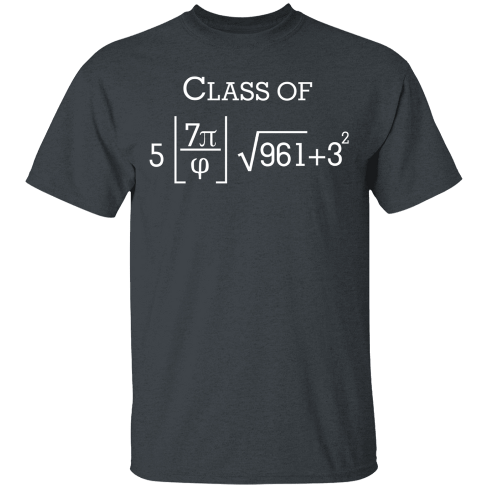 Class of 2024 Math Geek Funny Pi 8th Grade Graduation Gift T-Shirt