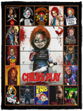 This is My Horror Movie Watching Fleece Blanket, Child’s Play Chucky Blanket VPS Cozy Plush Fleece Blanket - 30x40