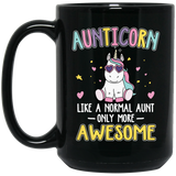 Aunticorn Like An Aunt Only Awesome Coffee Mug, Unicorn Face, Unicorn Gift, Unicorn Coffee Mug, Spirit Animal, Gift For Her, Rainbow Unicorn  15oz