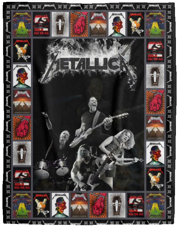 Metallica Blanket, Metallica Band Fleece, Sherpa Blanket For Fans VPL Cozy Plush Fleece Blanket - 60x80
