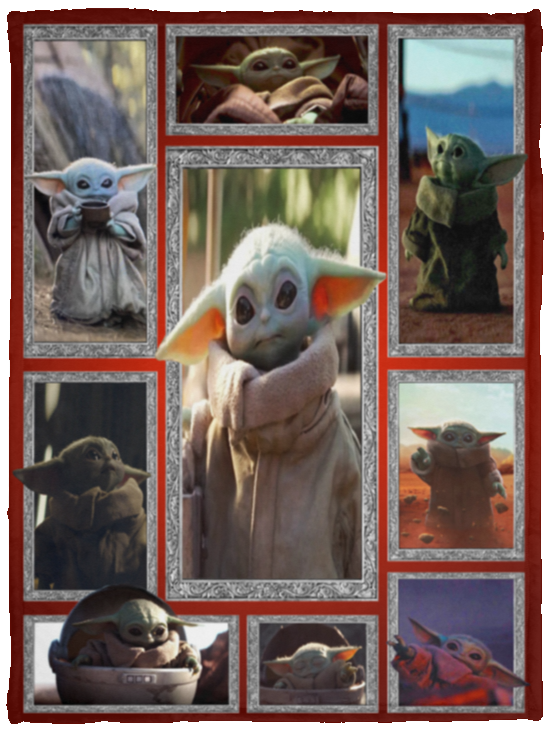 Baby Yoda Blanket, Star Wars Blanket - Baby Yoda Quilt Fleece, Sherpa Blanket - Cozy Plush Fleece - 30"x40"