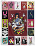 Bob's Burgers Blanket Fleece Sherpa Blanket Quilt Supper Soft Lightweight Blanket for Bedroom Living Room Sofa VPL Cozy Plush Fleece Blanket - 60x80