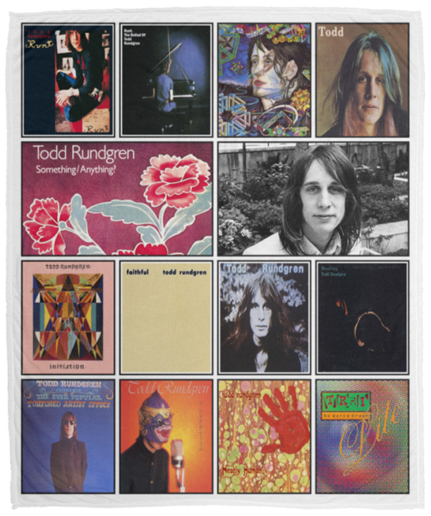Todd Rundgren Blanket, Todd Rundgren For Fans Quilt, Fleece, Sherpa Blanket VPM Cozy Plush Fleece Blanket - 50x60