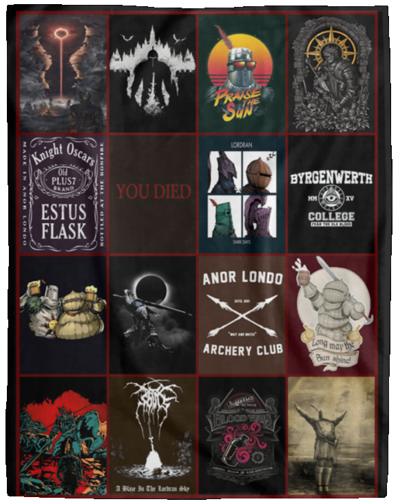 Dark Souls Blanket Dark Souls Quilt Fleece Sherpa Throw Blanket VPL Cozy Plush Fleece Blanket - 60x80