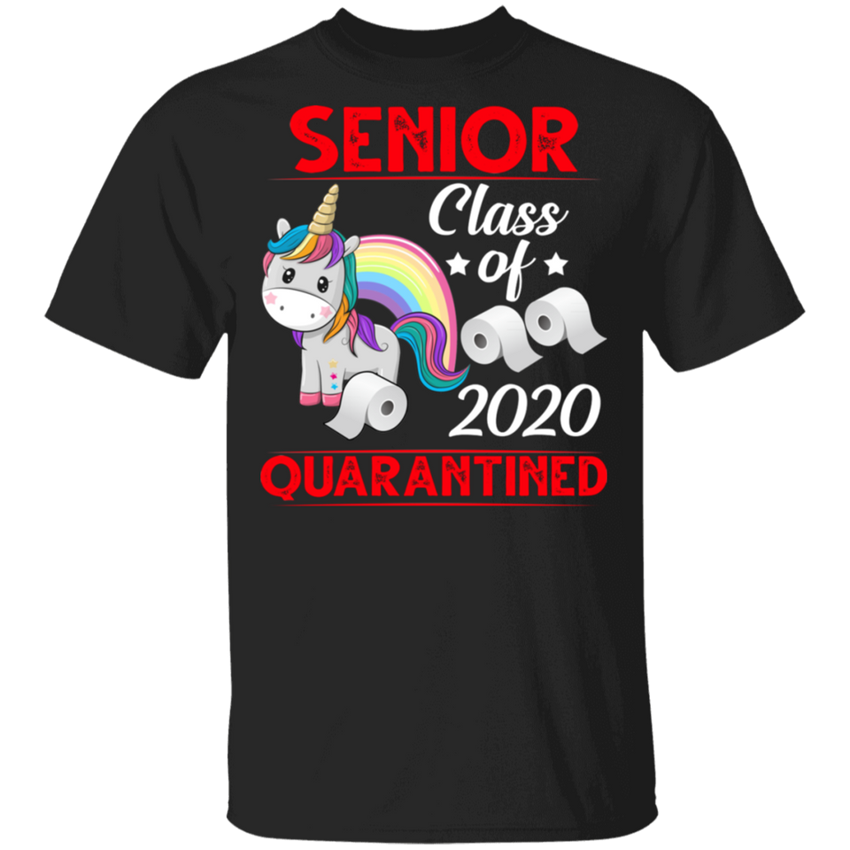 Senior Class of 2020 Quarantine T-Shirt Toilet Paper Graduation Unicorn