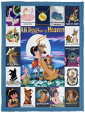 All Dogs Go To Heaven Fleece, Sherpa Blanket, All Dogs Go To Heaven Movie Quilt VPS Cozy Plush Fleece Blanket - 30x40