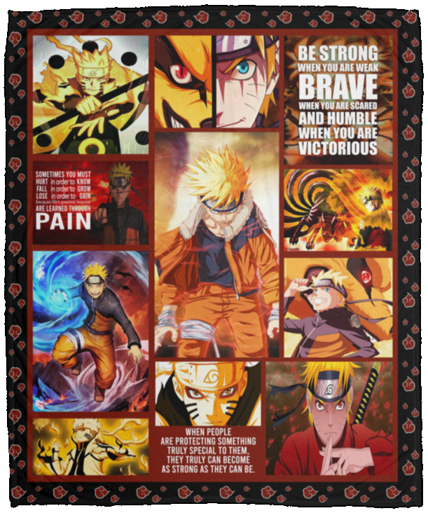 Naruto Super Fleece Sherpa Throw Blanket Quilt for Bedroom Living Room - VPM Cozy Plush Fleece Blanket - 50x60