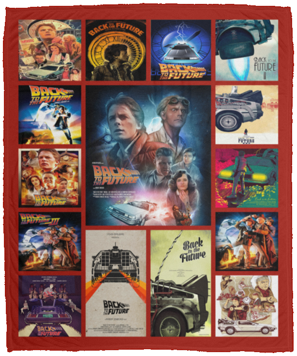 Back To The Future Blanket, Back To The Future Movie Fleece, Sherpa Blanket VPM Cozy Plush Fleece Blanket - 50x60