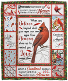 Cardinals Appear Blanket, Cardinals Fleece, Sherpa Blanket VPM Cozy Plush Fleece Blanket - 50x60