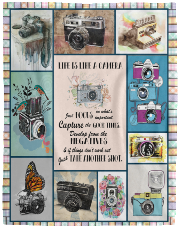 Photography Lover Blanket, Quilt, Fleece, Sherpa Blanket - VPL Cozy Plush Fleece Blanket - 60x80