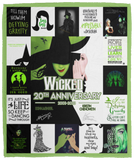 Broadway Wicked The Musical 20th Anniversary Fleece, Sherpa Blanket - VPM Cozy Plush Fleece Blanket - 50x60