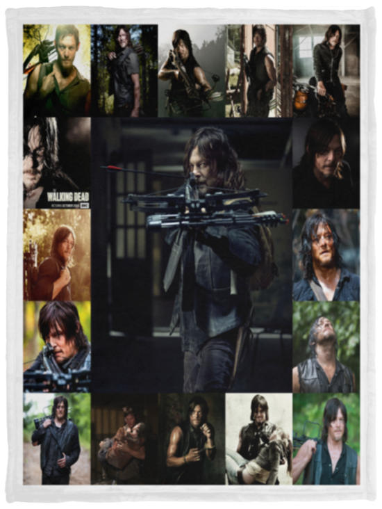 Daryl Dixon The Walking Dead Show Blanket, Daryl Dixon Fleece, Sherpa Blanket VPS Cozy Plush Fleece Blanket - 30x40