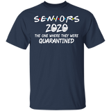Seniors 2020 The One Where They were Quarantined Social Distancing T-Shirt