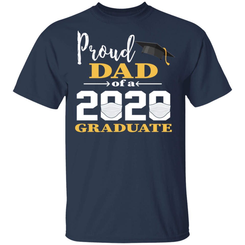 Proud Dad Mom of A 2020 Graduate T-Shirt Couple Matching Graduation Shirt