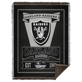Oakland Raiders Blanket Fleece Sherpa Throw Blanket Quilt Blanket - WB68 Woven Blanket - 60x80
