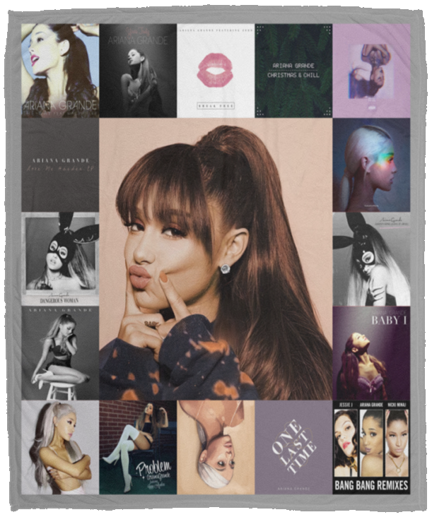 Ariana Grande Blanket Quilt Supersoft Fleece Sherpa for Bedroom Living Room - VPM Cozy Plush Fleece Blanket - 50x60