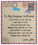to My Gorgeous Girlfriend VPM Cozy Plush Fleece Blanket - 50x60