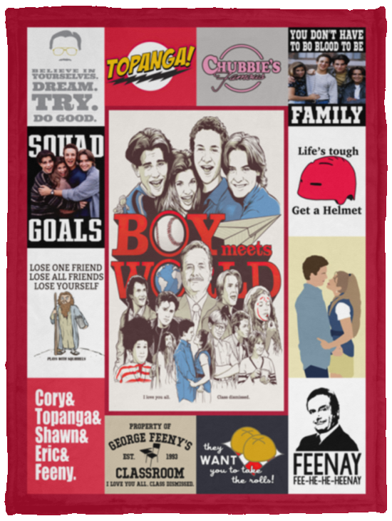 Boy Meets World Blanket Boy Meets World Quilt Fleece Sherpa Throw Blanket VPS Cozy Plush Fleece Blanket - 30x40