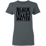 Black Lives Matter T-Shirt I Cant Breathe All Size (S-5XL) + Color  Black BLM Womens