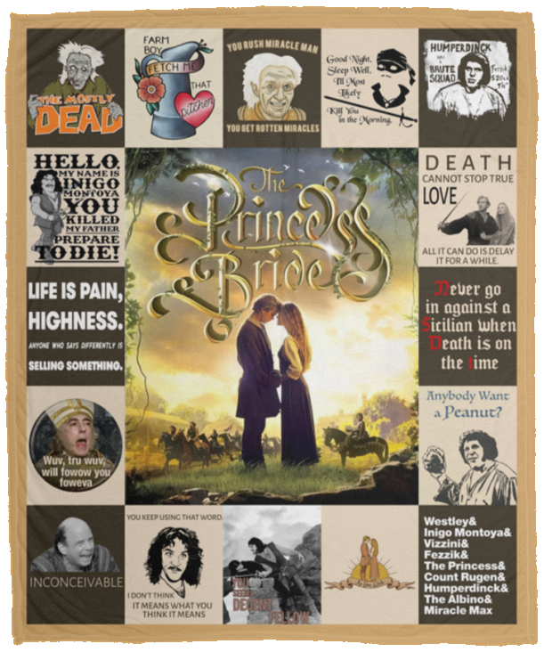 The Princess Bride Blanket, The Princess Bride Movies Fleece, Sherpa Blanket VPM Cozy Plush Fleece Blanket - 50x60