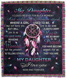 to My Daughter Blanket, Daughter Gift from Mom, Dad Fleece, Sherpa Blanket VPM Cozy Plush Fleece Blanket - 50x60