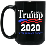 Trump 2020 Keep America Great Mug Donald Trump Black Coffee Mug 15 oz. Black Mug