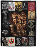 Sons Of Anarchy Fleece, Sherpa Blanket, Sons of Anarchy TV Series Blanket - VPL Cozy Plush Fleece Blanket - 60x80