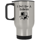 Jyotis - I Don't Give A SlytherShit Travel Mug - Best Birthday Gifts For Dad Mom Son Wife - Cool Present For a New Father or Husband Silver Stainless Travel Mug