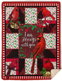 Red Bird Cardinal Blanket, Cardinal Bird Blanket, Red Birds I Am Always with You Blanket, Red Birds Blanket - Sherpa Blanket - 60"x80"