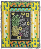 PINEAPPLE Quilt Fleece Sherpa Throw Blanket for Bedroom Living Room Sofa VPM Cozy Plush Fleece Blanket - 50x60