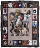 Michael Jackson Blanket Michael Jackson For Fans Fleece Sherpa VPM Cozy Plush Fleece Blanket - 50x60