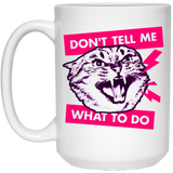 Jyotis - Don't Tell Me What To Do Ceramic Funny Cat Coffee Mug, Badass Cat Classic Coffee Mug Tea Cup Ceramic Mug Best For Christmas/Birthday Gift 15Oz
