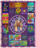 Hippie Blanket, You Belong Among The Wildflowers Fleece, Sherpa Blanket - VPS Cozy Plush Fleece Blanket - 30x40
