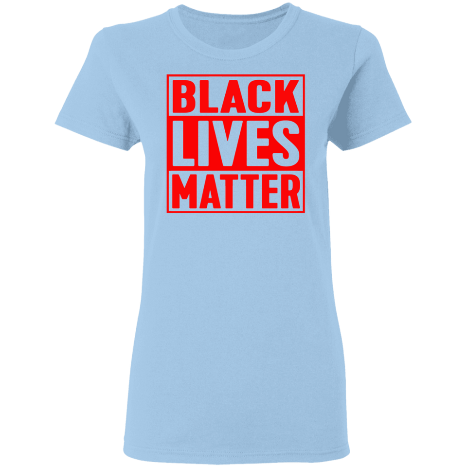 Black Lives Matter T-Shirt I Cant Breathe All Size (S-5XL) + Color Red BLM - Womens
