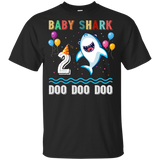 Kids Baby Shark Shirt Toddler 2nd birthday 2 Year Old Boy or Girl (G200B Gildan Youth Ultra Cotton T-Shirt)