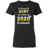 Proud Aunt of A Class of 2020 Graduate T-Shirt Senior 2020 Quarantined