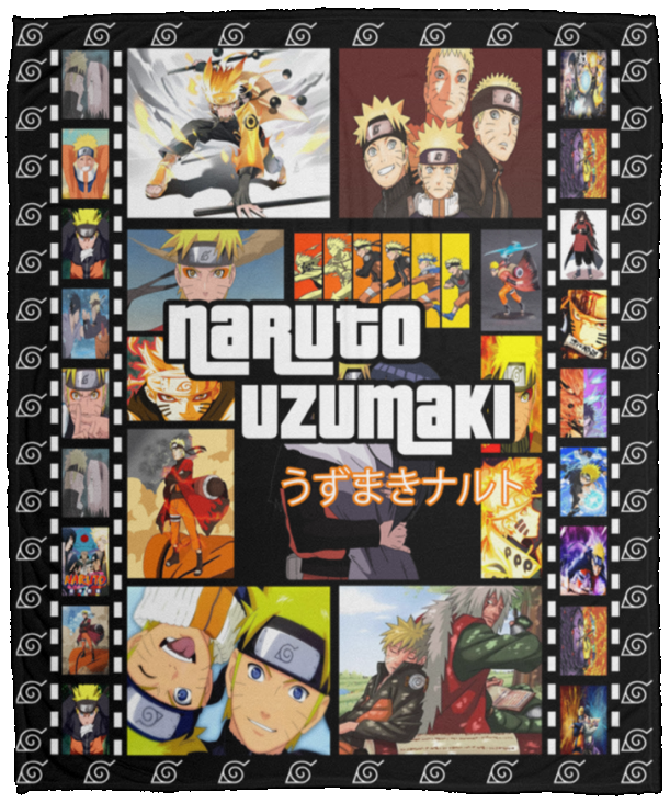 Naruto Uzumaki or Fan Anime 3D Blanket Throw Blanket Quilt for Bedroom Sofa - VPM Cozy Plush Fleece Blanket - 50x60