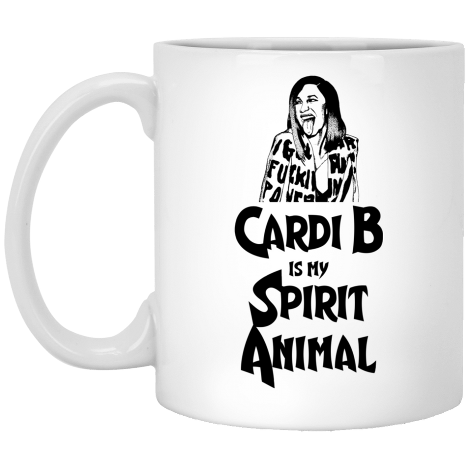 Funny Cardi B is my Spirit Animal Coffee Mug Novelty Gift Cardi B Gift 11Oz