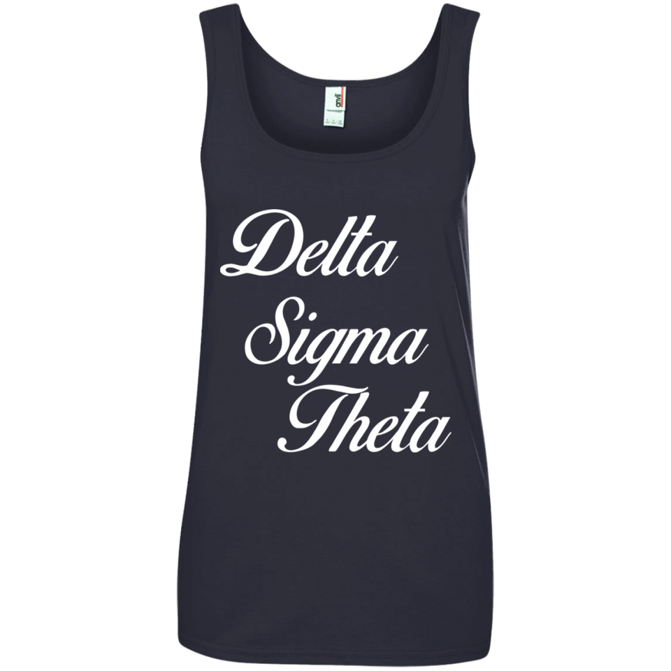 Delta 1913 Sigma Theta Paraphernalia Tank Top Womens Delta Sigma Theta Tank Top  882L Anvil Ladies' 100% Ringspun Cotton Tank Top