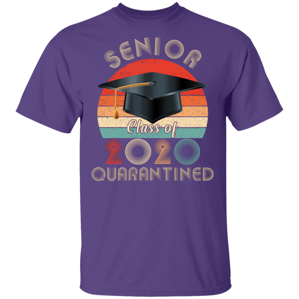 Senior Class of 2020 Quarantined T-Shirt Seniors Sunset Vintage T-Shirt
