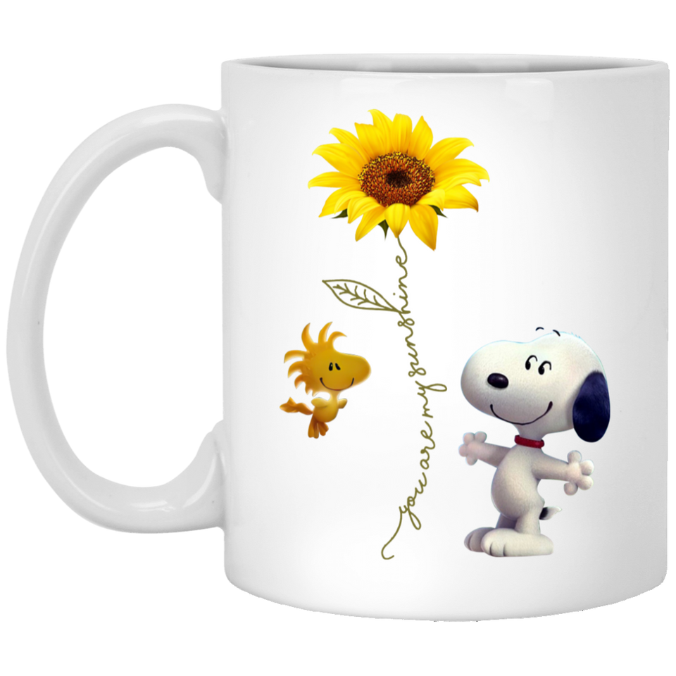 Snoopy You are my sunshine Coffee Mug, Snoopy Mug, Dog Mom Sunflower 11oz