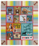 Love My Boxer Blanket, Love My Boxer Quilt, Fleece Sherpa Blanket - VPM Cozy Plush Fleece Blanket - 50x60